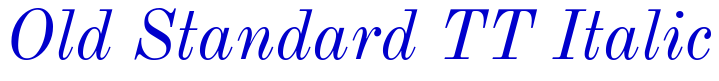 Old Standard TT Italic 字体